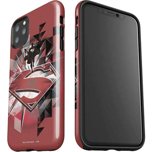 DC Comics Superman Red Pattern iPhone 11 Pro Max Impact Case