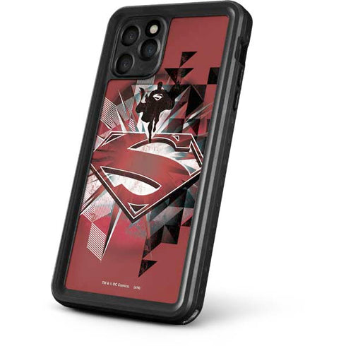 DC Comics Superman Red Pattern iPhone 11 Pro Waterproof Case