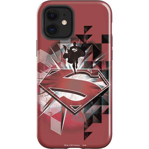 DC Comics Superman Red Pattern iPhone 12 Impact Case