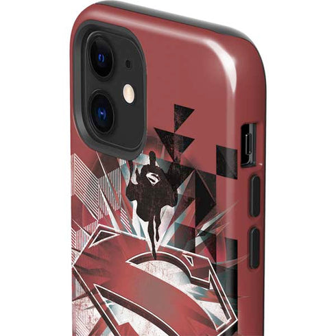 DC Comics Superman Red Pattern iPhone 12 Impact Case