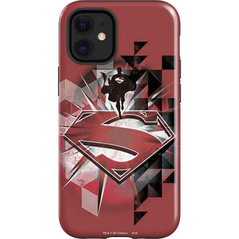 DC Comics Superman Red Pattern iPhone 12 Mini Impact Case