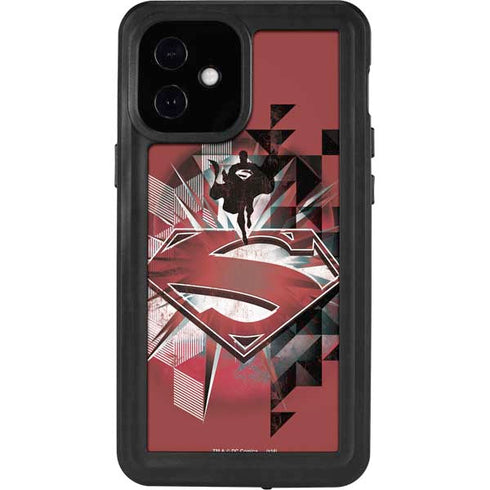 DC Comics Superman Red Pattern iPhone 12 Mini Waterproof Case