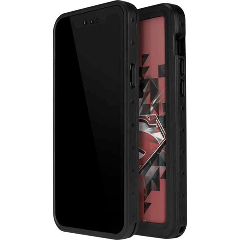 DC Comics Superman Red Pattern iPhone 12 Pro Waterproof Case