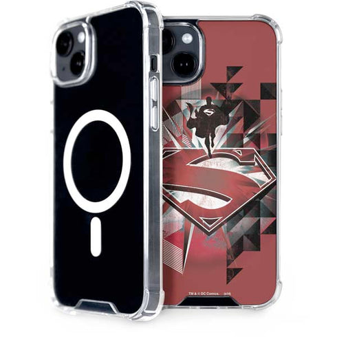 DC Comics Superman Red Pattern iPhone 14 MagSafe Case