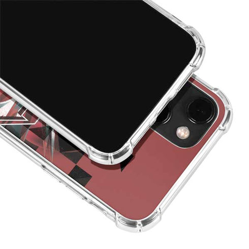 DC Comics Superman Red Pattern iPhone 14 Plus Clear Case