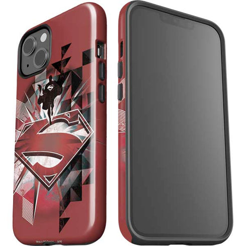 DC Comics Superman Red Pattern iPhone 15 Impact Case
