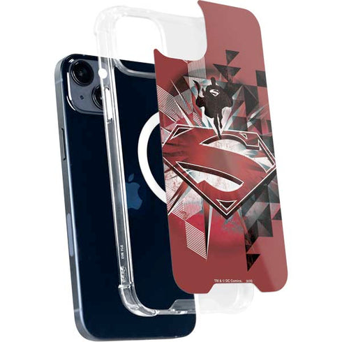 DC Comics Superman Red Pattern iPhone 15 Plus MagSafe Case