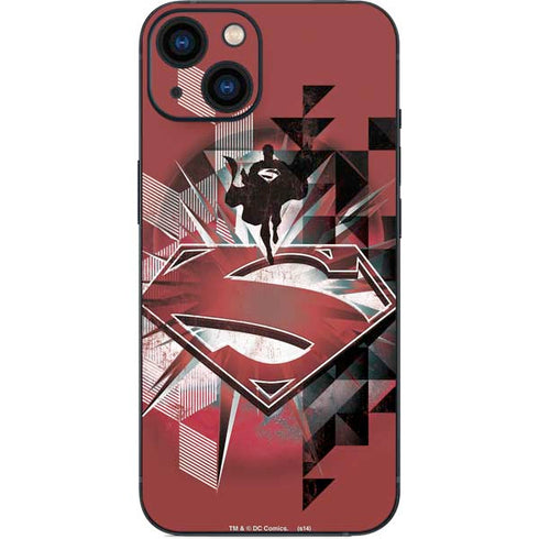 DC Comics Superman Red Pattern iPhone 14 Plus Skin