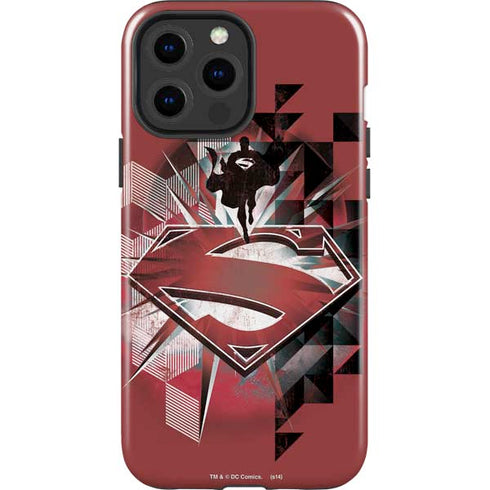 DC Comics Superman Red Pattern iPhone 15 Pro Max Impact Case