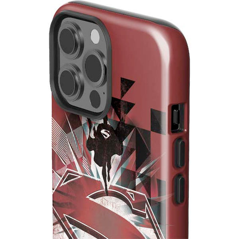 DC Comics Superman Red Pattern iPhone 15 Pro Max Impact Case