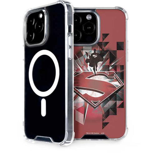 DC Comics Superman Red Pattern iPhone 15 Pro Max MagSafe Case