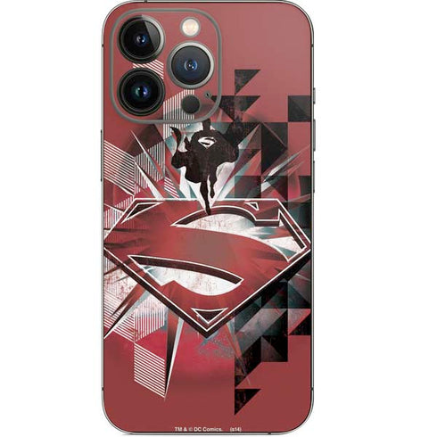 DC Comics Superman Red Pattern iPhone 14 Pro Skin