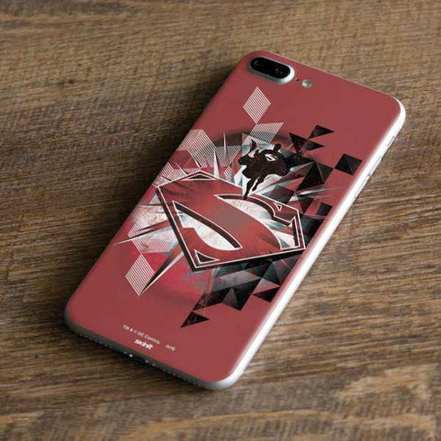 DC Comics Superman Red Pattern iPhone 8 Plus Skin