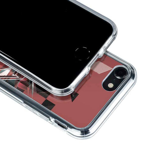 DC Comics Superman Red Pattern iPhone SE (2nd & 3rd Gen) Clear Case