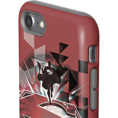 DC Comics Superman Red Pattern iPhone SE (2nd & 3rd Gen) Pro Case