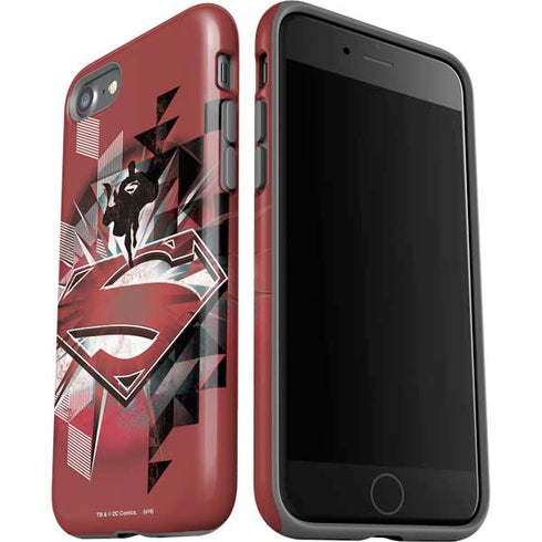 DC Comics Superman Red Pattern iPhone SE (2nd & 3rd Gen) Pro Case