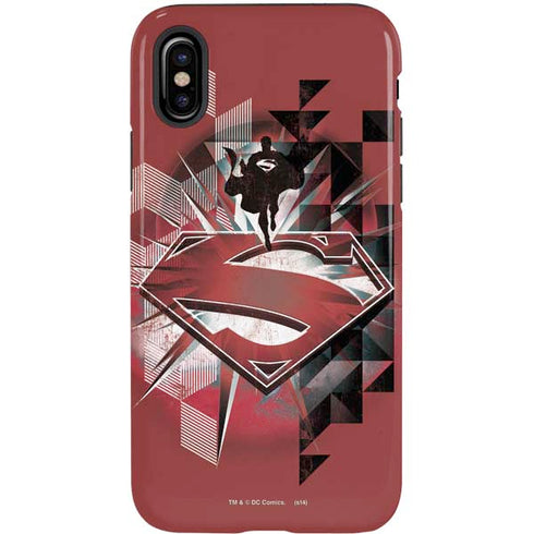 DC Comics Superman Red Pattern iPhone XS Pro Case
