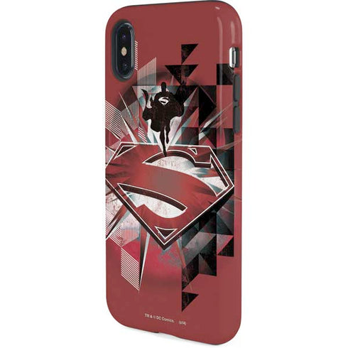 DC Comics Superman Red Pattern iPhone XS Pro Case