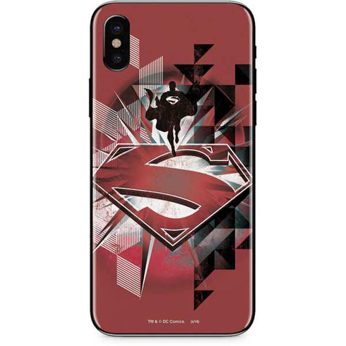 DC Comics Superman Red Pattern iPhone XS Skin