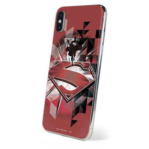 DC Comics Superman Red Pattern iPhone XS Skin
