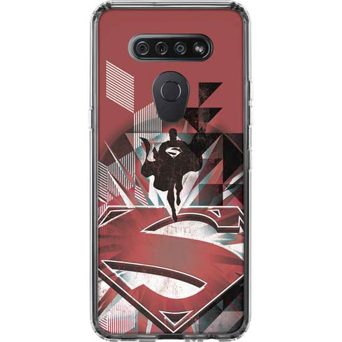 DC Comics Superman Red Pattern LG K51/Q51 Clear Case