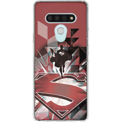 DC Comics Superman Red Pattern LG Stylo 6 Clear Case