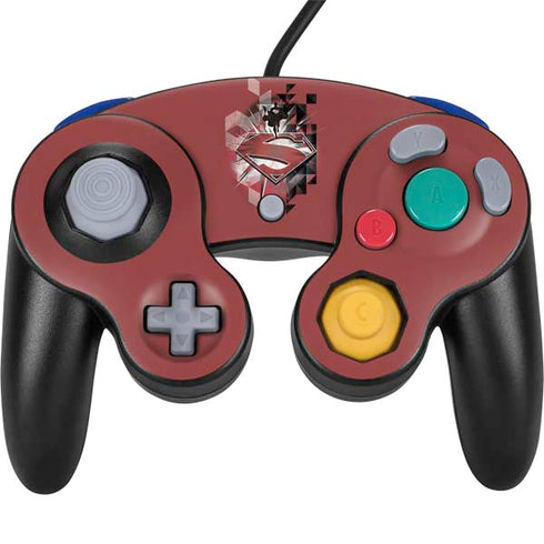 DC Comics Superman Red Pattern Nintendo GameCube Controller Skin