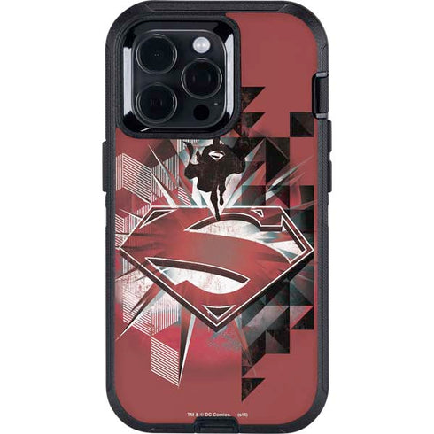DC Comics Superman Red Pattern Otterbox Defender iPhone Skin