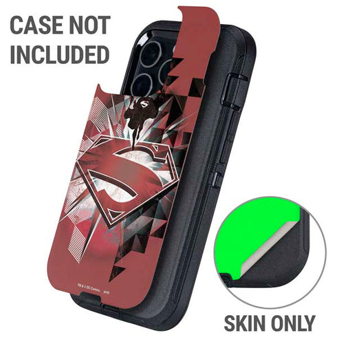 DC Comics Superman Red Pattern Otterbox Defender iPhone Skin