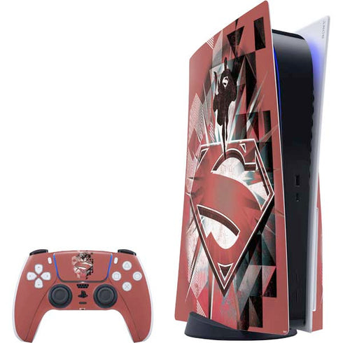 DC Comics Superman Red Pattern PS5 Bundle Skin