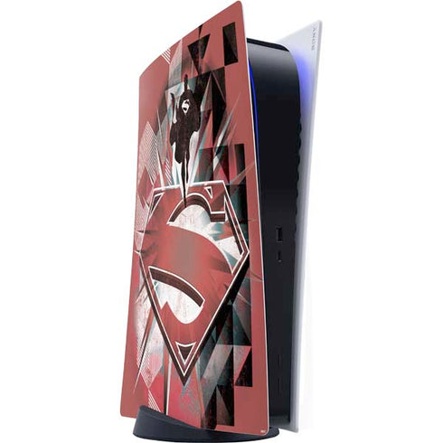 DC Comics Superman Red Pattern PS5 Digital Edition Console Skin