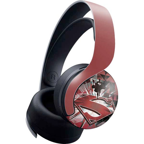 DC Comics Superman Red Pattern PULSE 3D Wireless Headset for PS5 Skin