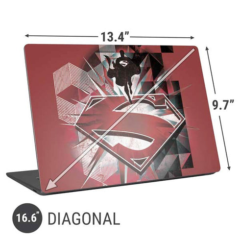 DC Comics Superman Red Pattern Universal Laptop 16.6in (13.4 x 9.7in) Skin