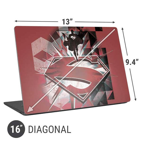 DC Comics Superman Red Pattern Universal Laptop 16in (13 x 9.4in) Skin
