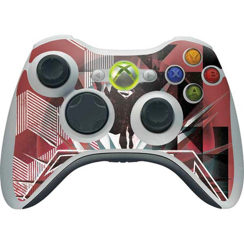 DC Comics Superman Red Pattern Xbox 360 Wireless Controller Skin