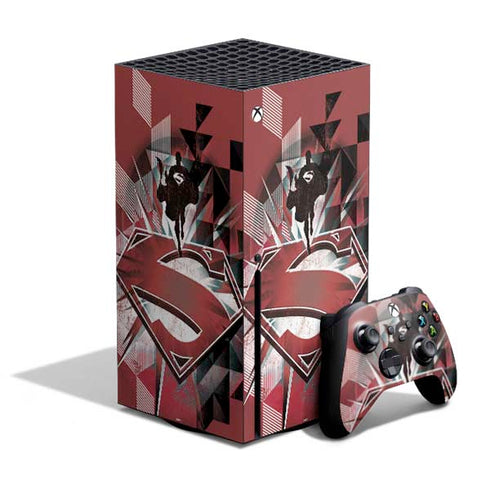 DC Comics Superman Red Pattern Xbox Series X Bundle Skin