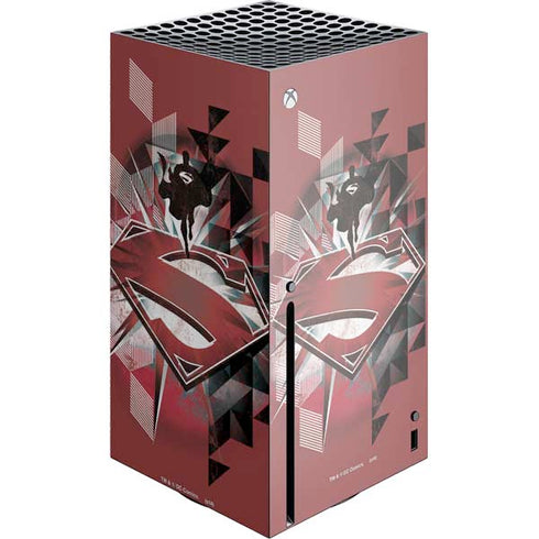 DC Comics Superman Red Pattern Xbox Series X Console Skin