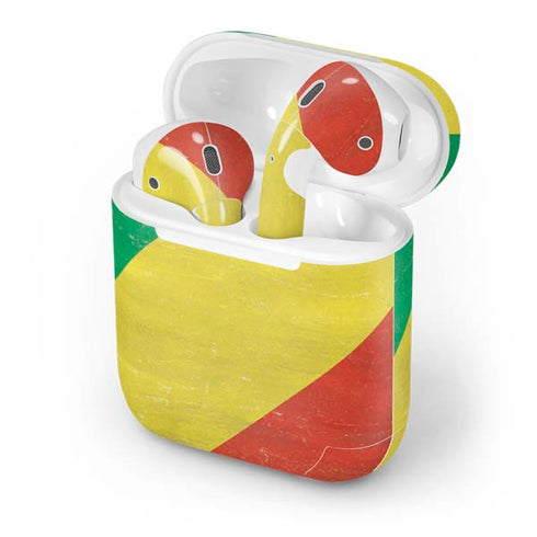 Republic of the Congo Flag Distressed Apple AirPods Skin