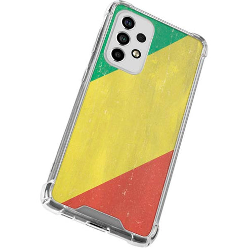 Republic of the Congo Flag Distressed Galaxy A33 5G Clear Case