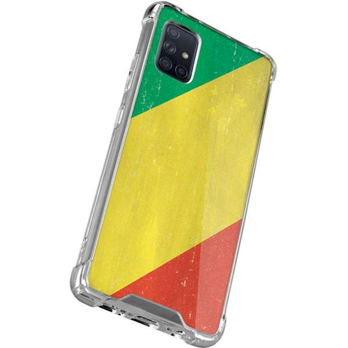 Republic of the Congo Flag Distressed Galaxy A51 5G Clear Case