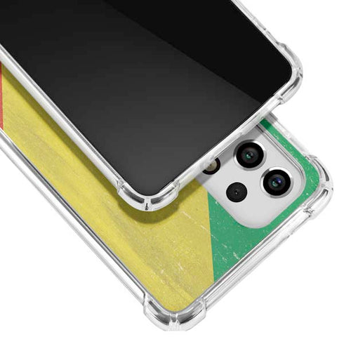 Republic of the Congo Flag Distressed Galaxy A53 5G Clear Case