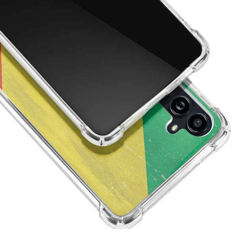 Republic of the Congo Flag Distressed Galaxy A54 5G Clear Case