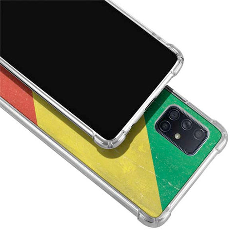 Republic of the Congo Flag Distressed Galaxy A71 5G Clear Case