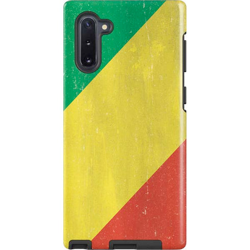 Republic of the Congo Flag Distressed Galaxy Note 10 Pro Case