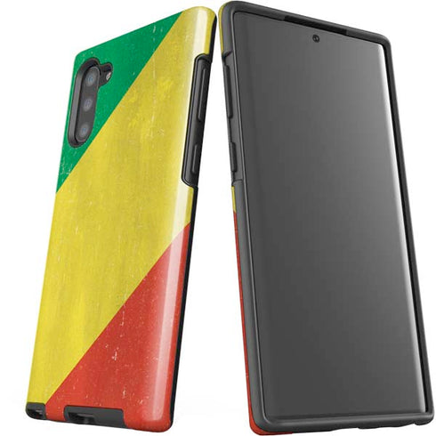 Republic of the Congo Flag Distressed Galaxy Note 10 Pro Case