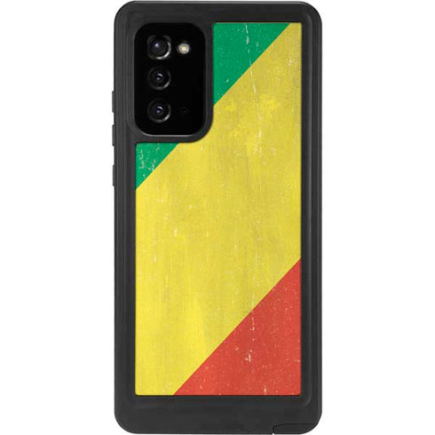 Republic of the Congo Flag Distressed Galaxy Note20 5G Waterproof Case