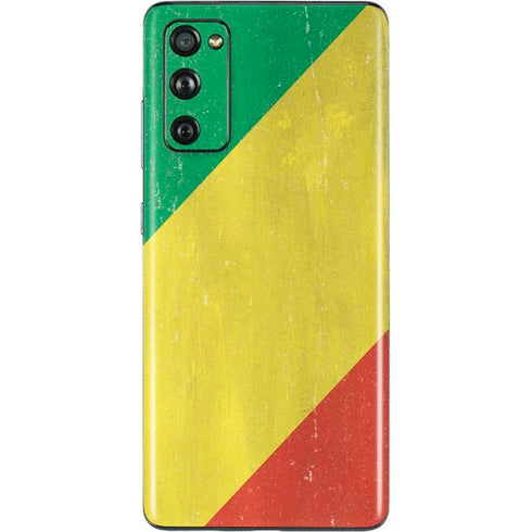 Republic of the Congo Flag Distressed Galaxy S20 Fan Edition Skin