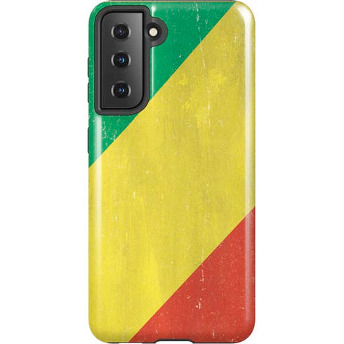 Republic of the Congo Flag Distressed Galaxy S21 5G Pro Case