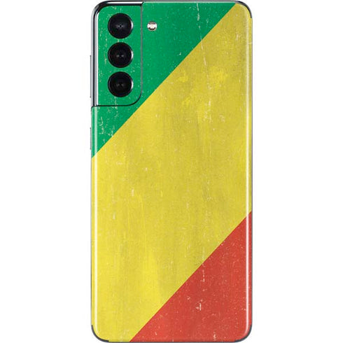Republic of the Congo Flag Distressed Galaxy S21 5G Skin