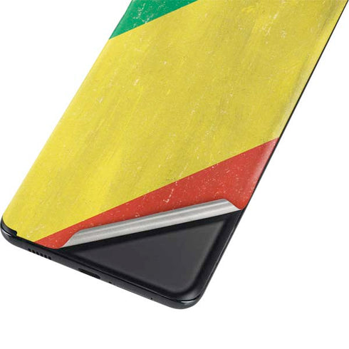Republic of the Congo Flag Distressed Galaxy S21 Plus 5G Skin